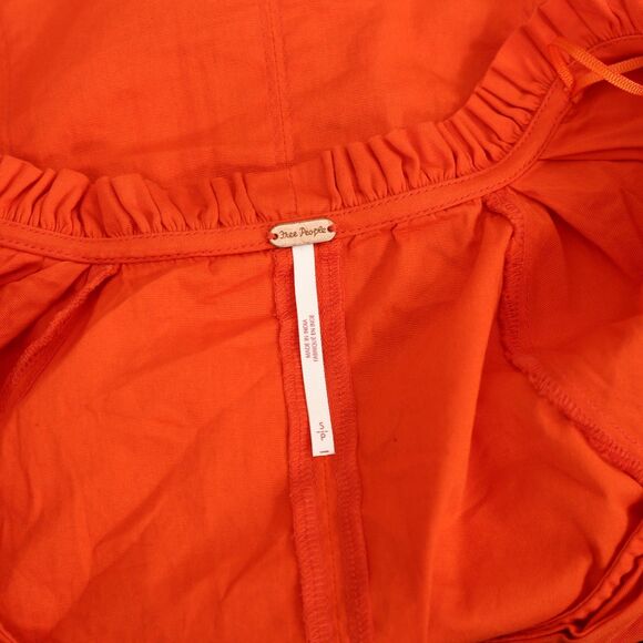 Free People Summer Short Sleeve Blouse Shirt Top Sweetheart Puff Sleeve S 284109 - Picture 8 of 8